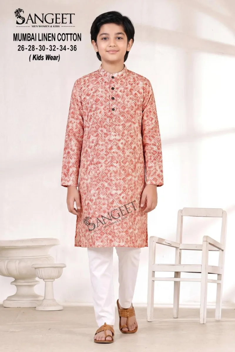 Sangeet Rayon Classic Rayon Kids Long Kurta Full Sleeves